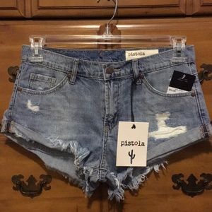 Denim shorts